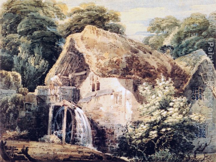 An Overshot Mill painting - Thomas Girtin An Overshot Mill art painting